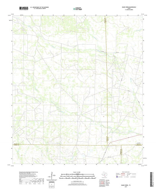 Snake Creek Texas US Topo Map Image