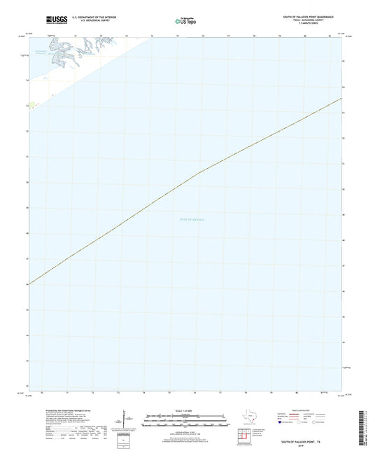 South of Palacios Point Texas US Topo Map Image