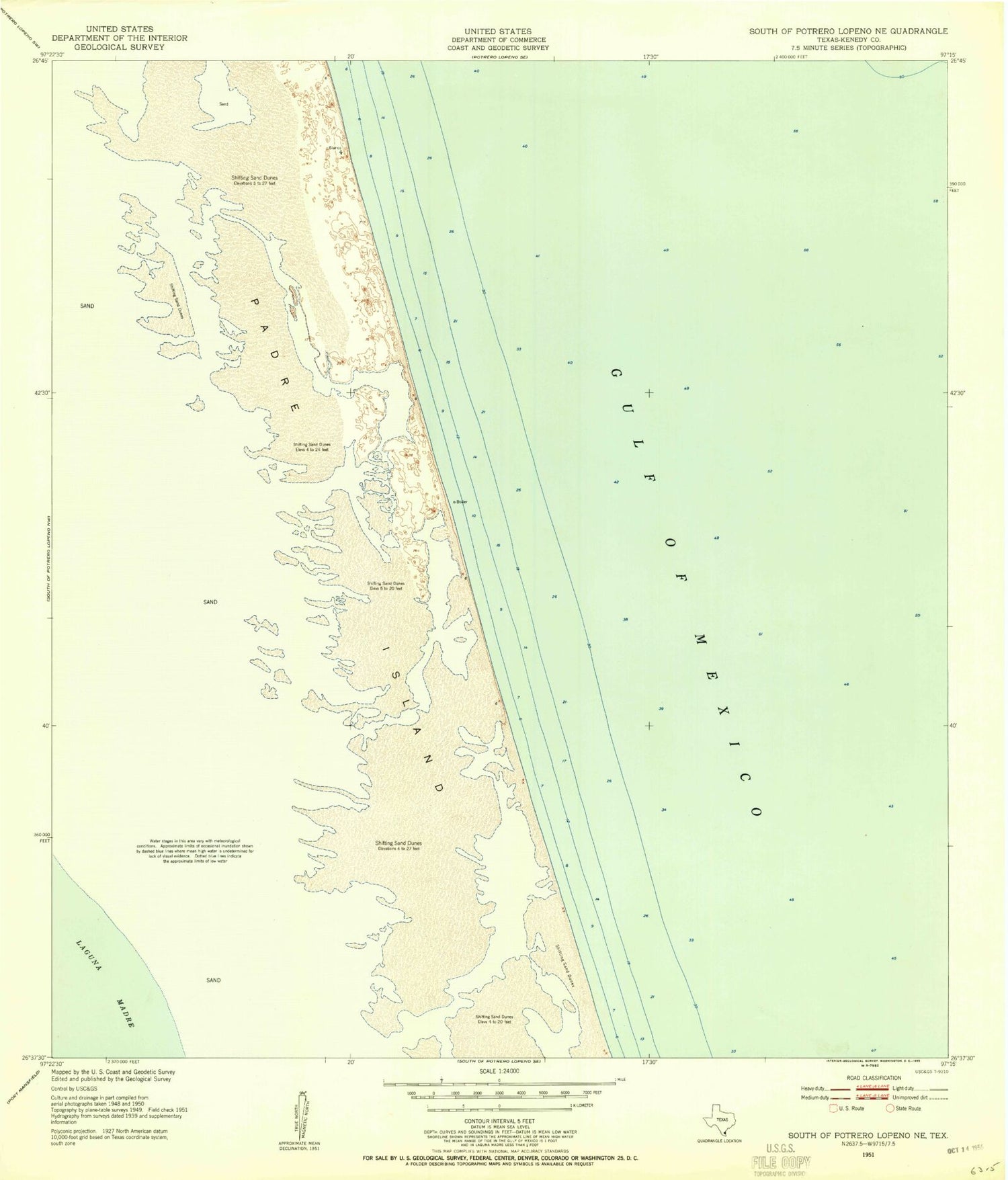 Classic USGS South of Potrero Lopeno NE Texas 7.5'x7.5' Topo Map Image