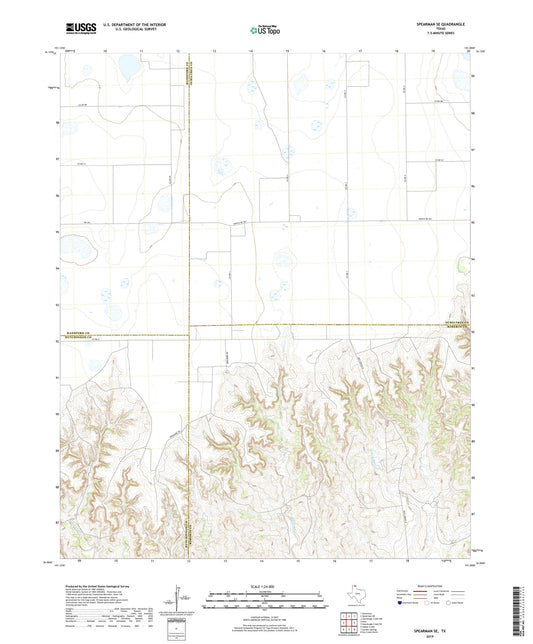 Spearman SE Texas US Topo Map Image