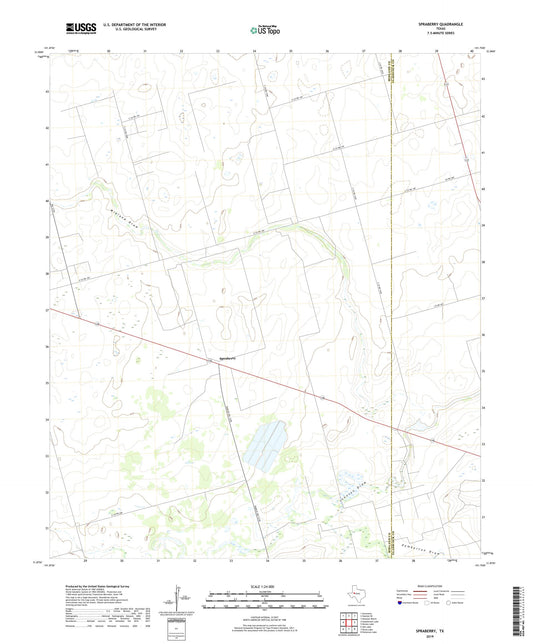 Spraberry Texas US Topo Map Image