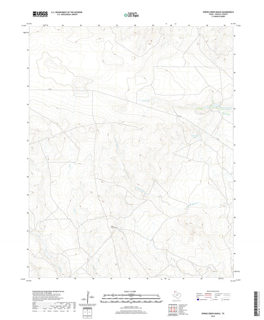 Spring Creek Ranch Texas US Topo Map Image