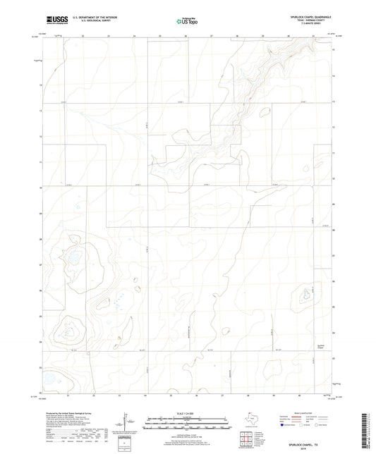 Spurlock Chapel Texas US Topo Map Image