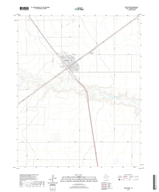 Stratford Texas US Topo Map Image