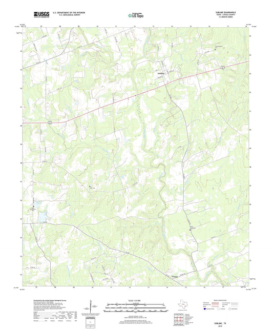 Sublime Texas US Topo Map Image