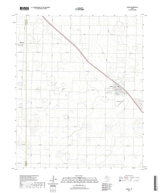 Sudan Texas US Topo Map Image