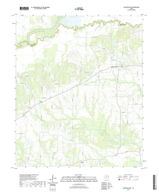 Sulphur Bluff Texas US Topo Map Image
