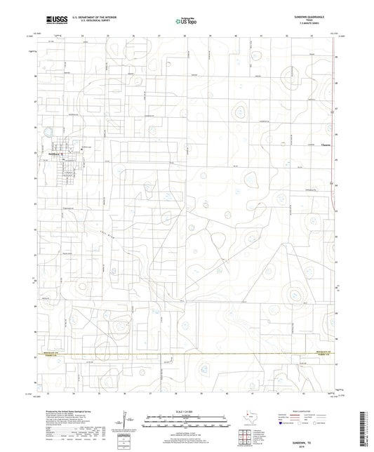 Sundown Texas US Topo Map Image
