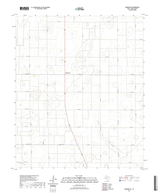 Sundown SE Texas US Topo Map Image