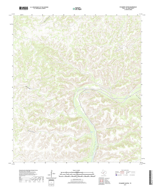 Sycamore Canyon Texas US Topo Map Image