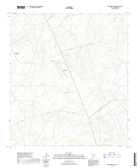 Telephone Tanks Texas US Topo Map Image