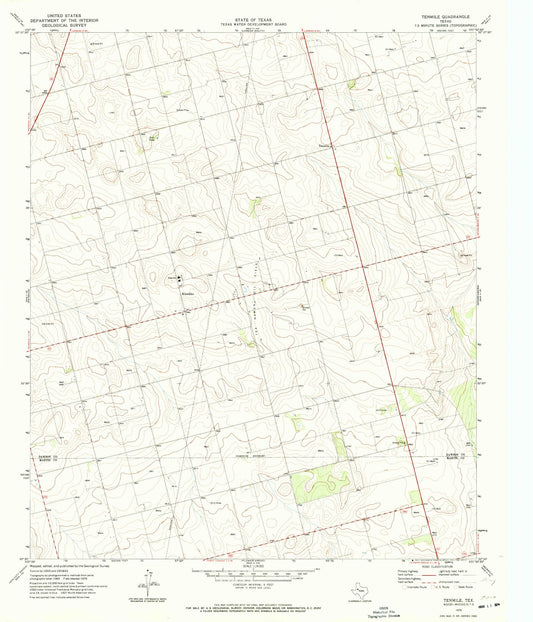 Classic USGS Tenmile Texas 7.5'x7.5' Topo Map Image