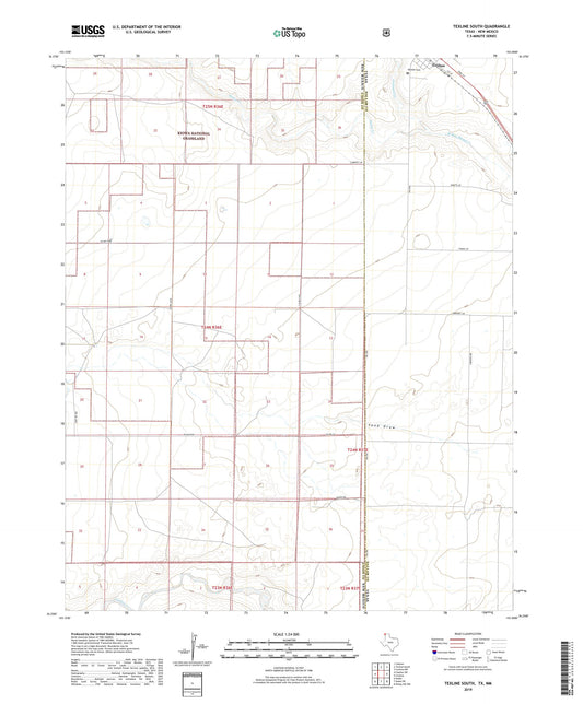 Texline South Texas US Topo Map Image