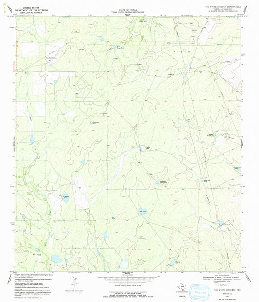 Classic USGS The White Kitchen Texas 7.5'x7.5' Topo Map Image