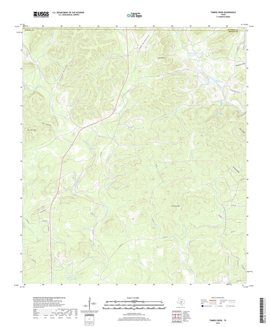 Timber Creek Texas US Topo Map Image