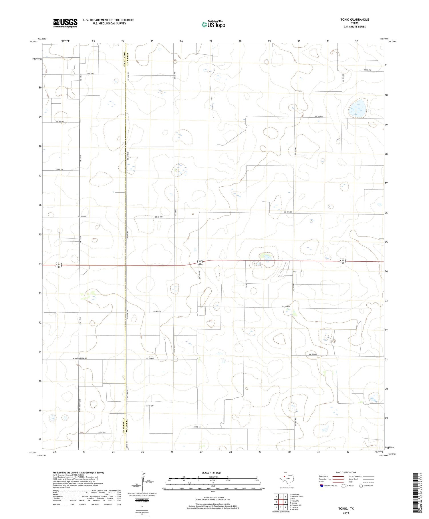 Tokio Texas US Topo Map Image