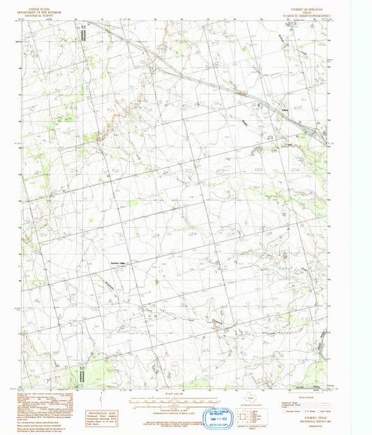 Classic USGS Tolbert Texas 7.5'x7.5' Topo Map Image