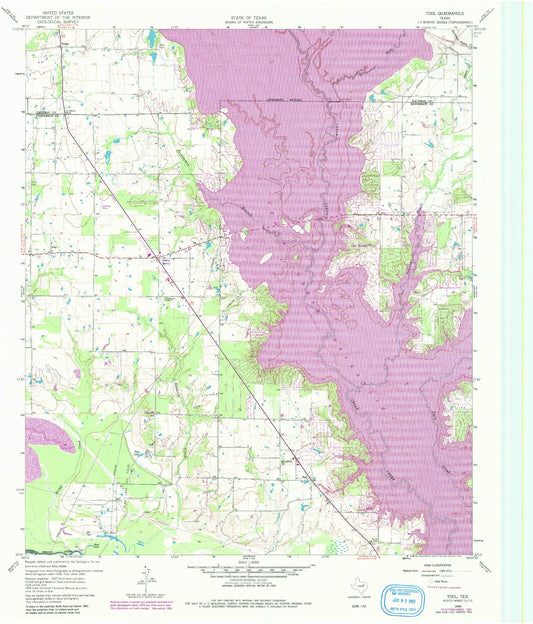 Classic USGS Tool Texas 7.5'x7.5' Topo Map Image