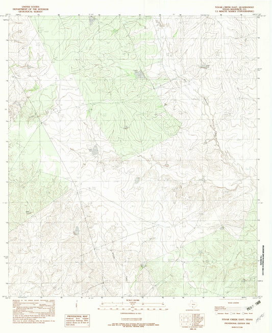 Classic USGS Tovar Creek East Texas 7.5'x7.5' Topo Map Image