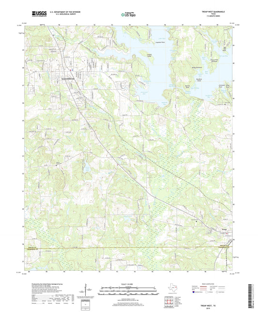 Troup West Texas US Topo Map Image