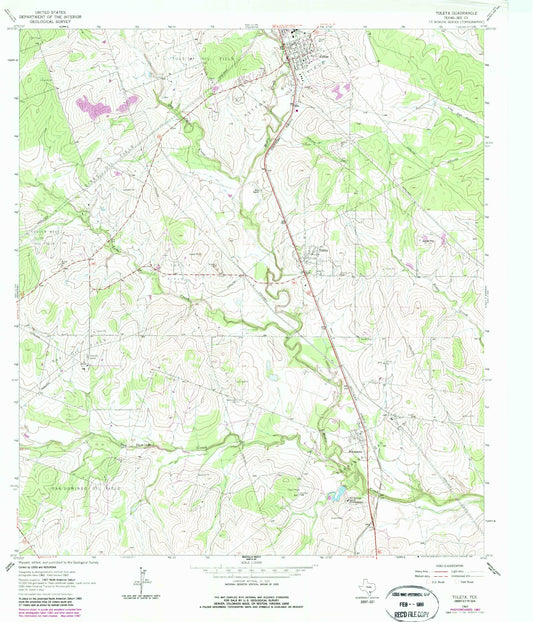 Classic USGS Tuleta Texas 7.5'x7.5' Topo Map Image