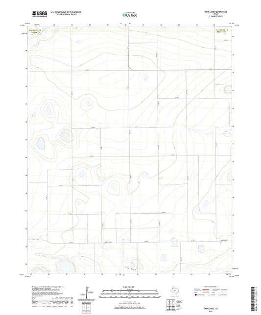 Twin Lakes Texas US Topo Map Image
