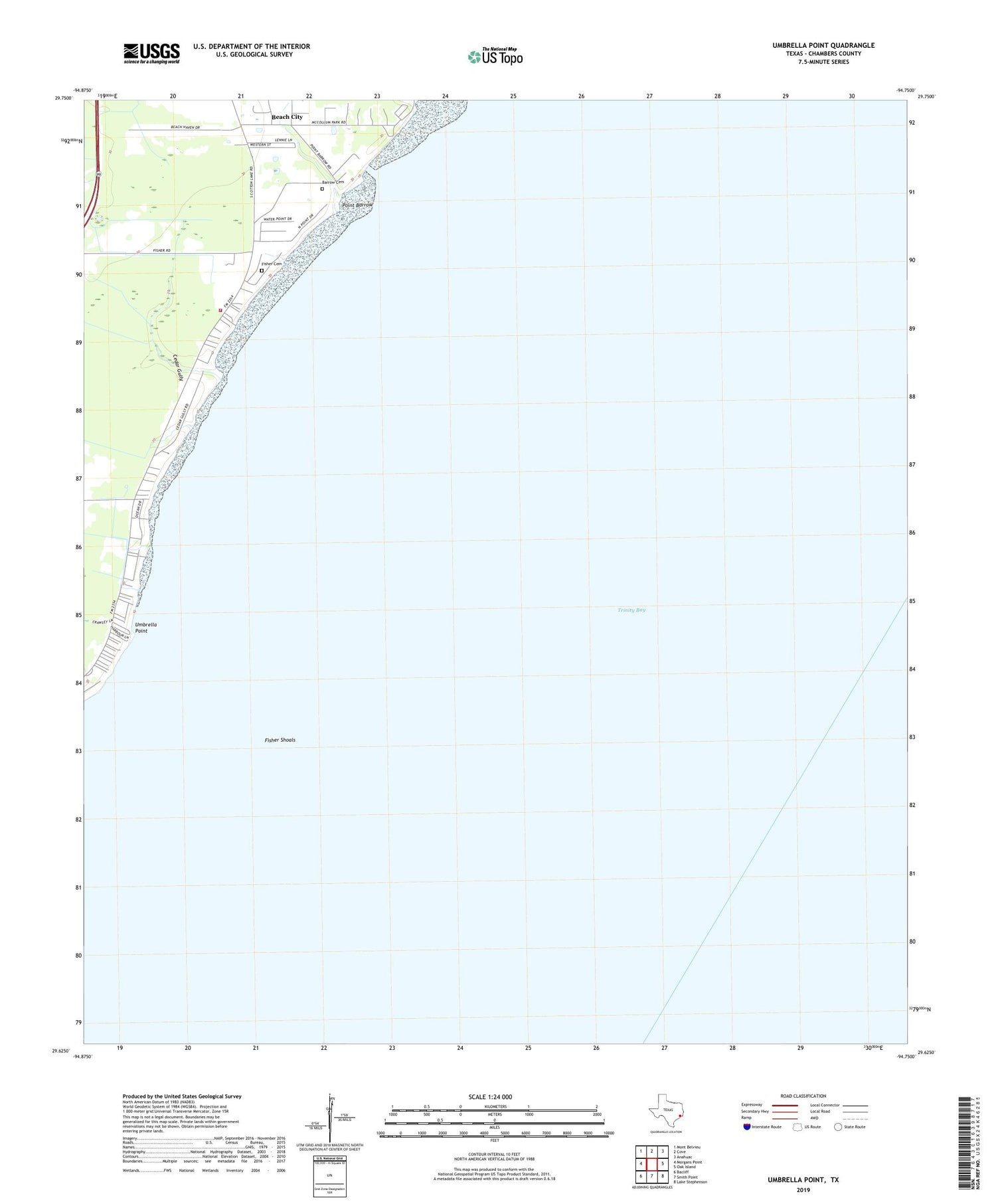 Umbrella Point Texas US Topo Map Image