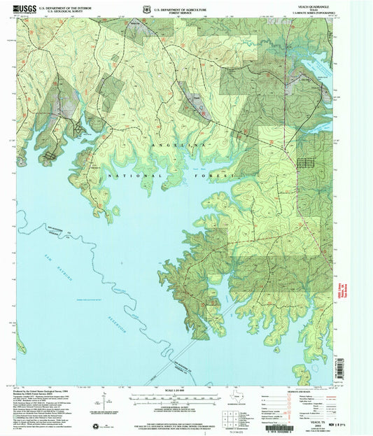 Classic USGS Veach Texas 7.5'x7.5' Topo Map Image