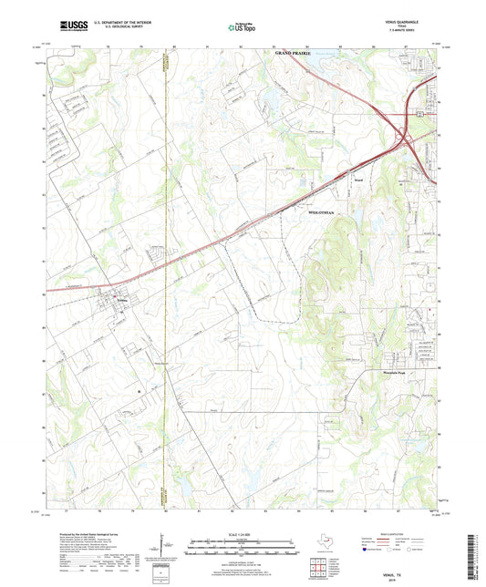 Venus Texas US Topo Map Image