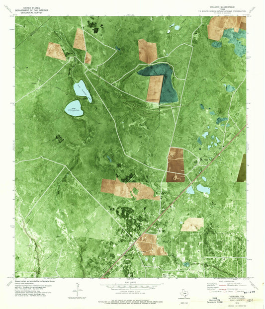 Classic USGS Vidaurri Texas 7.5'x7.5' Topo Map Image