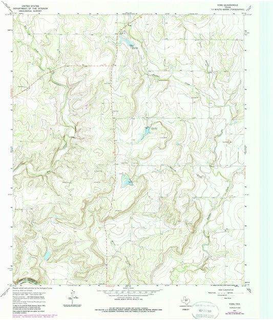 Classic USGS Voss Texas 7.5'x7.5' Topo Map Image