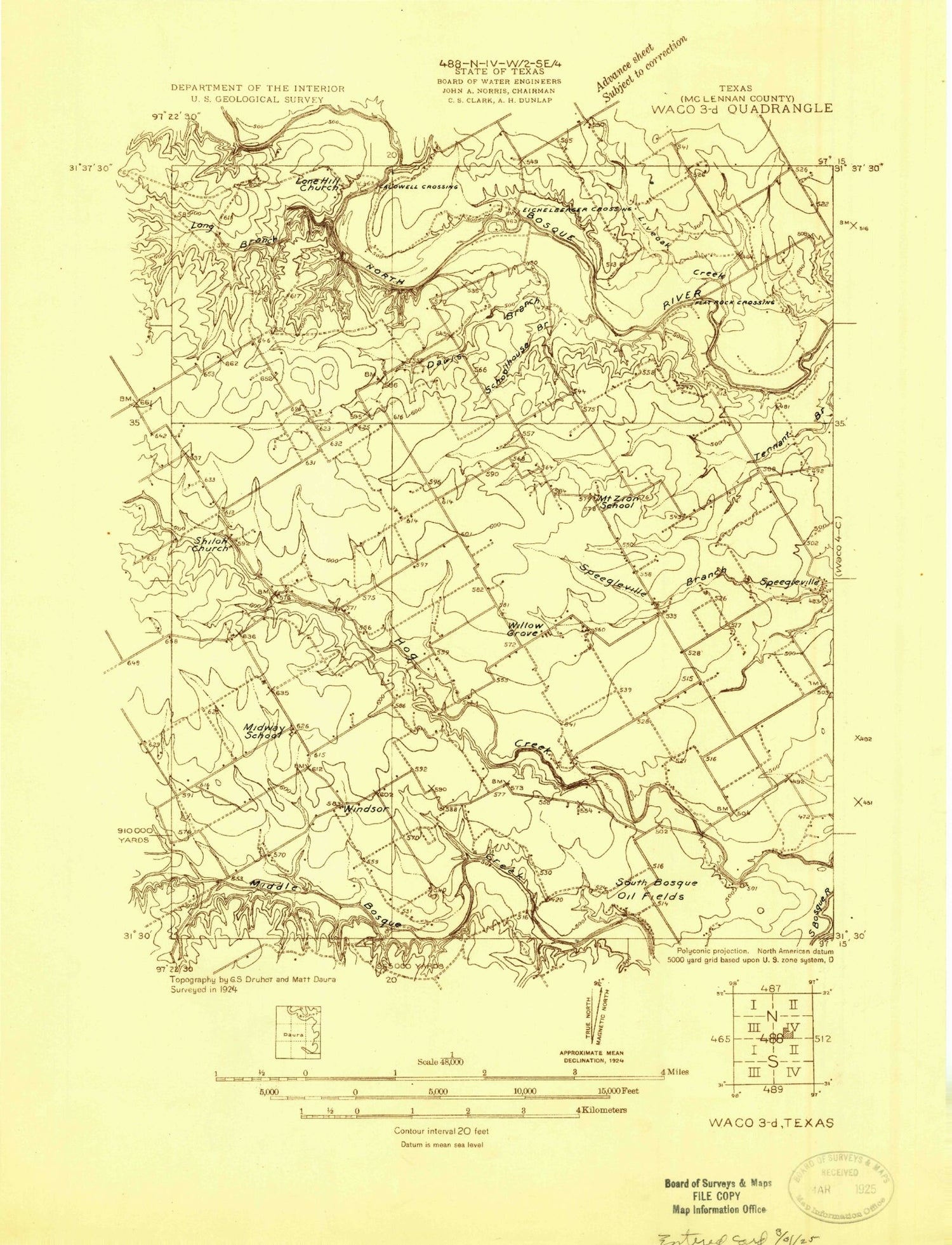 Classic USGS Speegleville Texas 7.5'x7.5' Topo Map Image