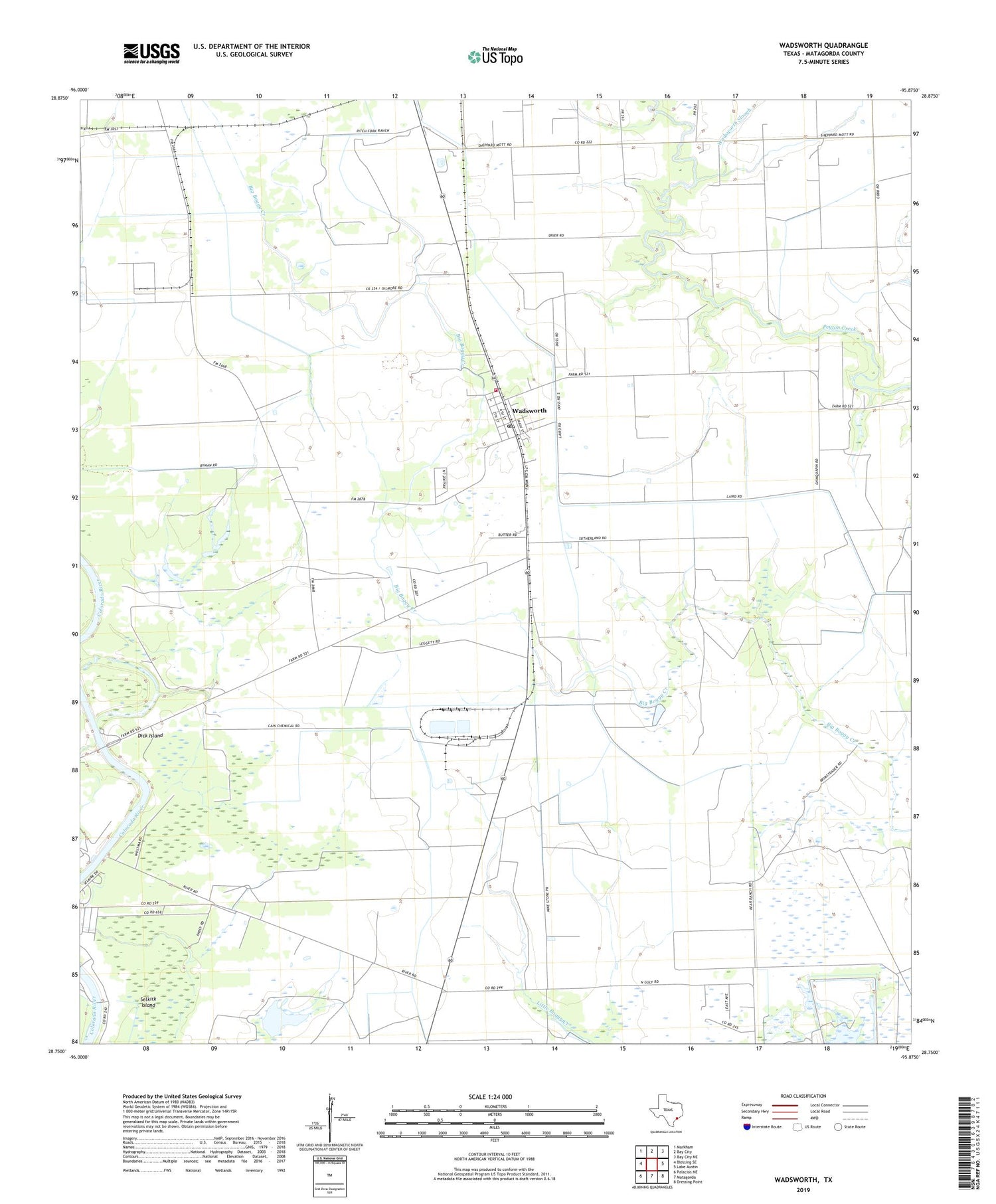 Wadsworth Texas US Topo Map Image