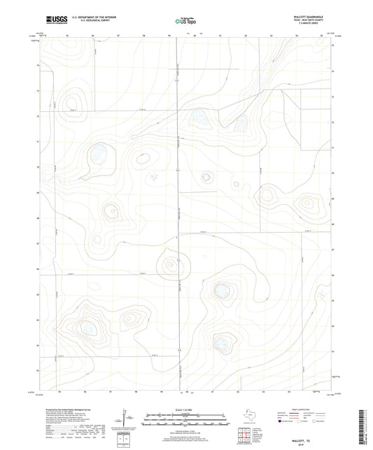 Walcott Texas US Topo Map Image