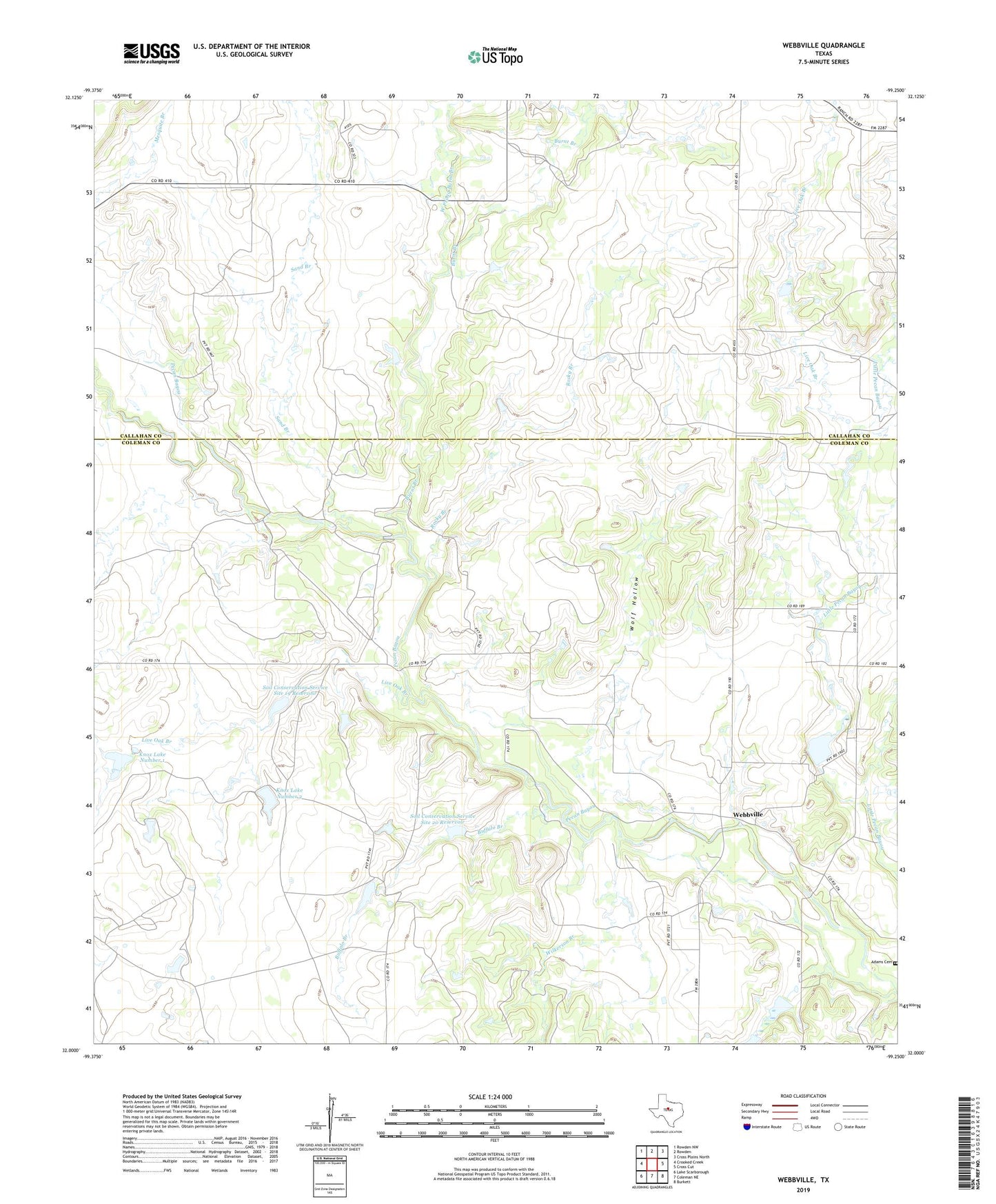 Webbville Texas US Topo Map Image