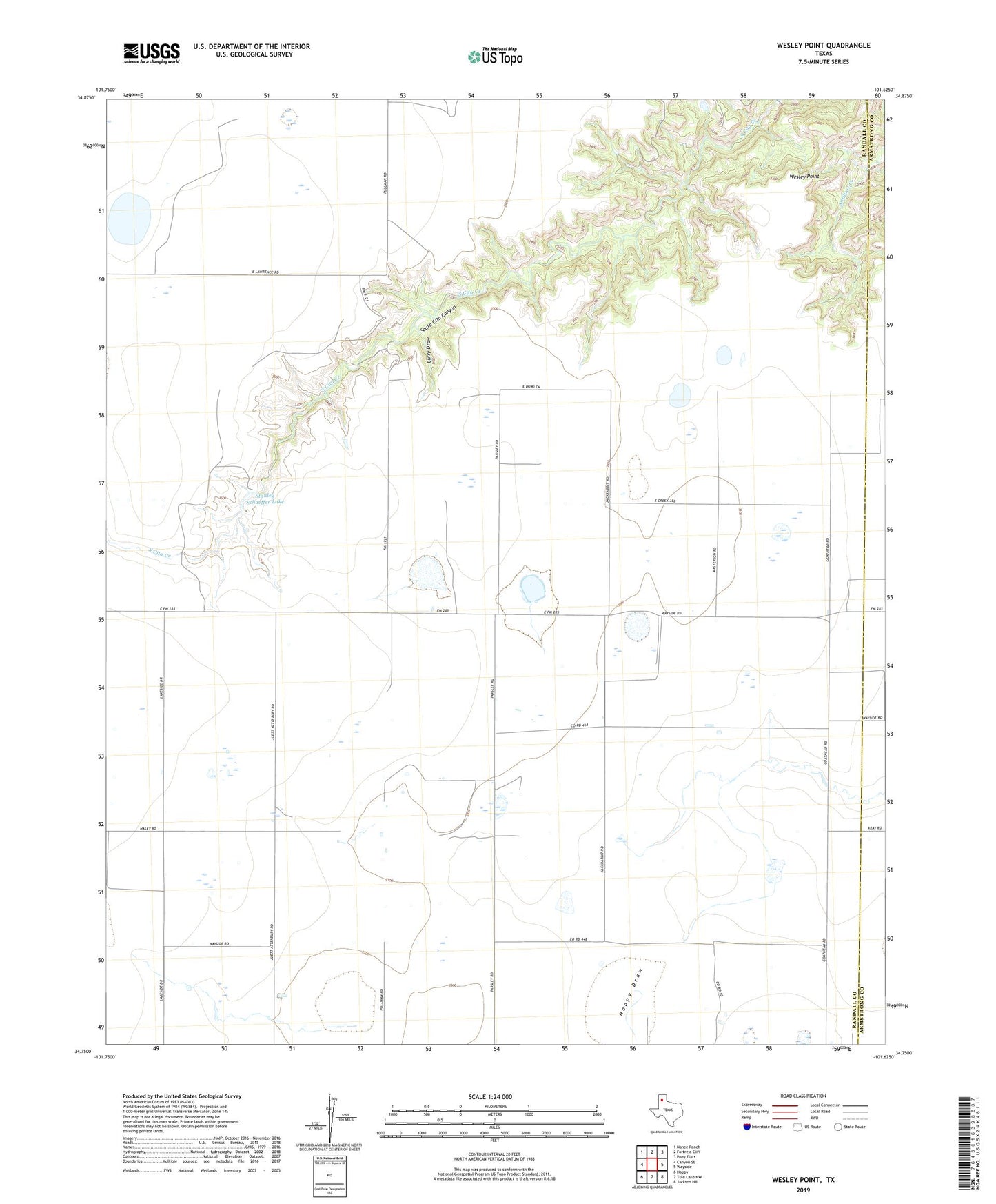 Wesley Point Texas US Topo Map Image