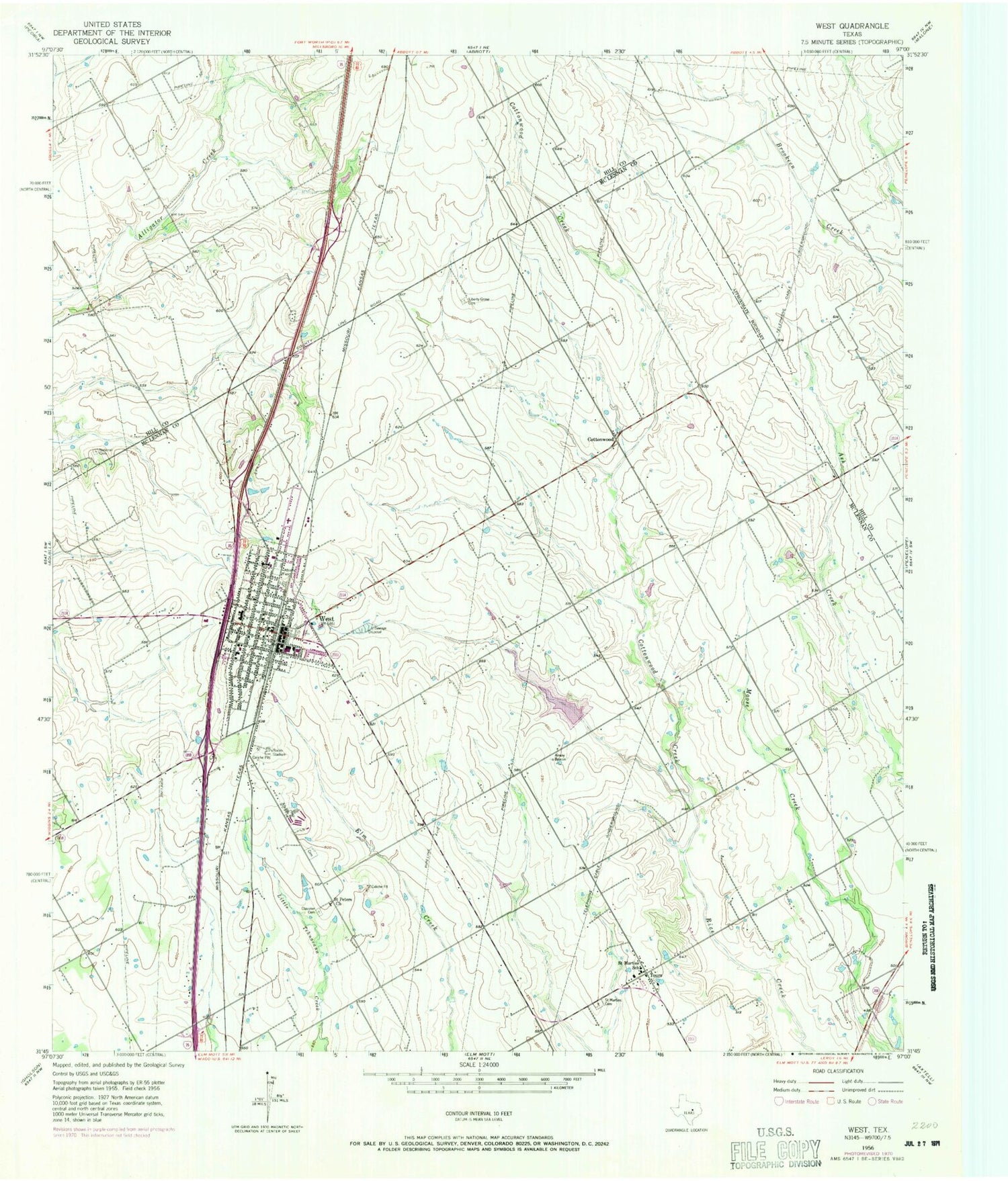 Classic USGS West Texas 7.5'x7.5' Topo Map Image
