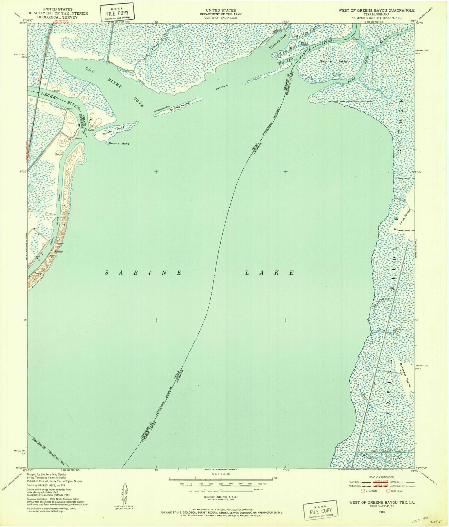 Classic USGS West of Greens Bayou Texas 7.5'x7.5' Topo Map Image