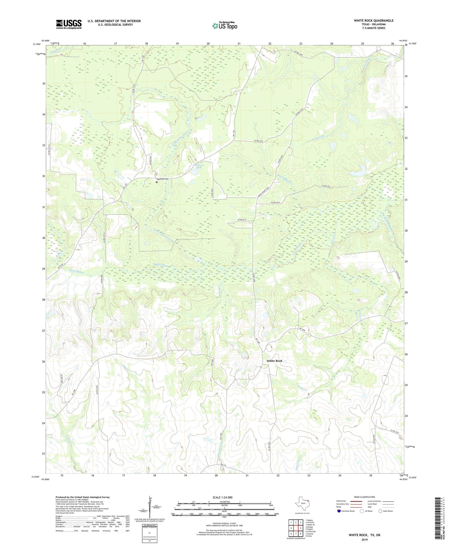 White Rock Texas US Topo Map Image