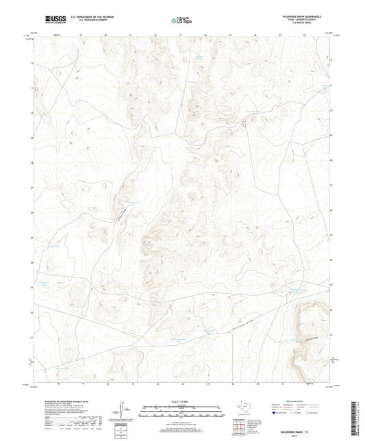 Wildhorse Draw Texas US Topo Map Image