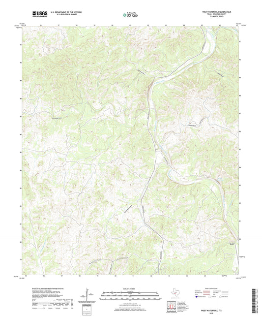 Wiley Waterhole Texas US Topo Map Image