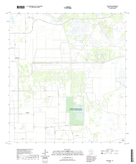 Willamar Texas US Topo Map Image