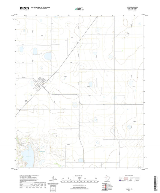 Wilson Texas US Topo Map Image