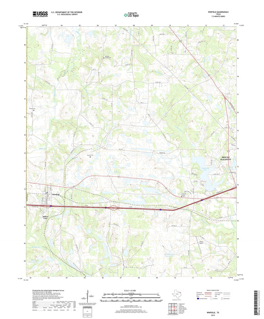 Winfield Texas US Topo Map Image