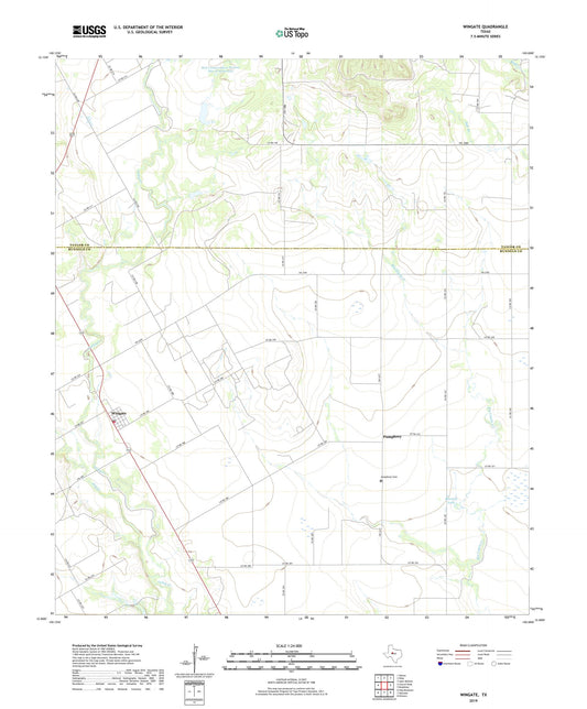 Wingate Texas US Topo Map Image