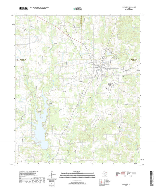 Winnsboro Texas US Topo Map Image