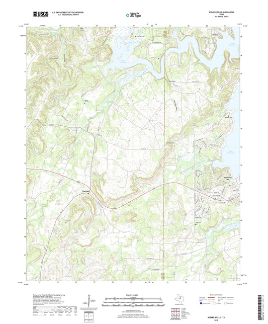 Wizard Wells Texas US Topo Map Image