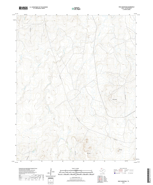 Wolf Mountain Texas US Topo Map Image