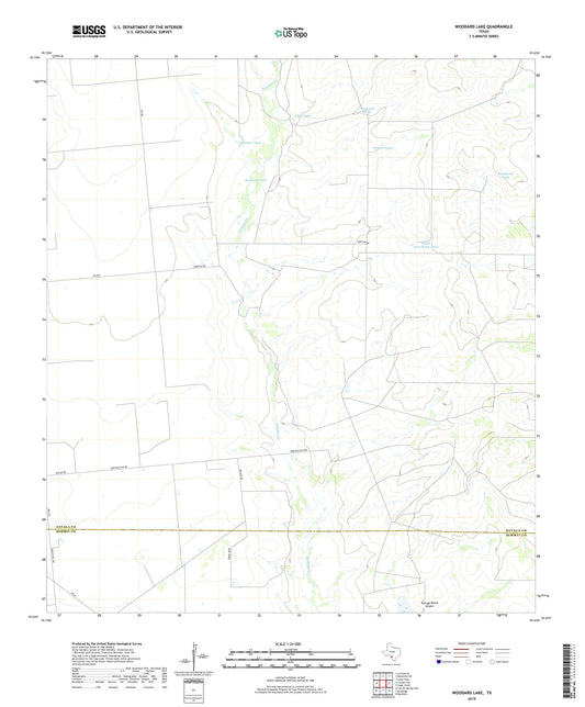 Woodard Lake Texas US Topo Map Image