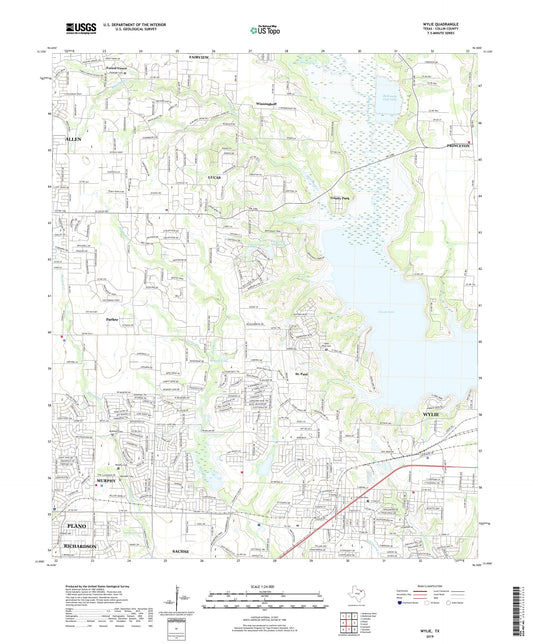 Wylie Texas US Topo Map Image